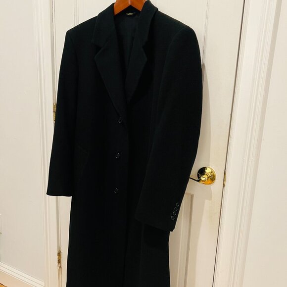 Vintage Men's Bill Blass for Saks Fifth Ave Tan Cashmere Blend Overcoat 40 R - Picture 5 of 16